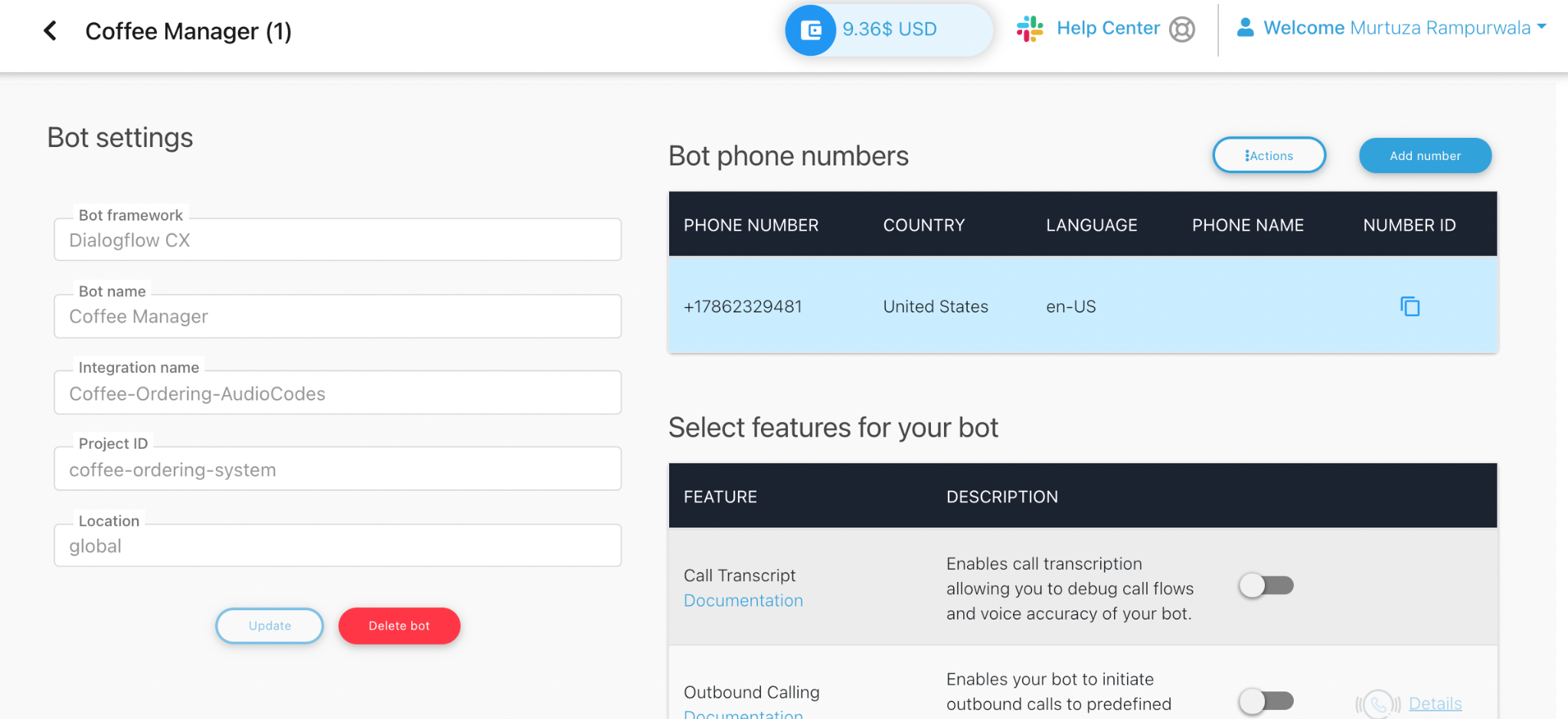 Voicebot based ordering system, Google Dialogflow, NLP, AudioCodes, connecting audiocodes, audiocodes with dialogflow, Final output of Voicebot, Voicebot ordering system