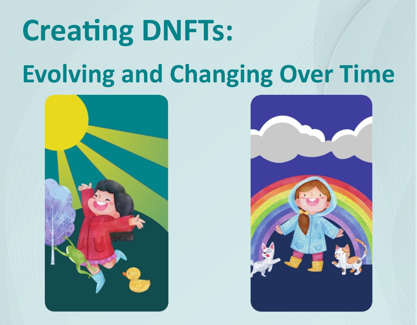 Thumbnail image representing the process of creating Dynamic NFTs, showcasing the steps and elements involved in the process.